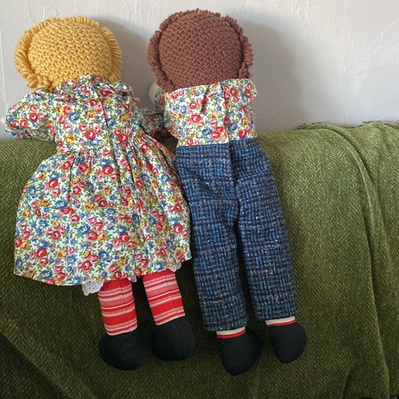 Floral Rag Dolls Set - Raggedy Ann and Andy - Picture 4 of 6